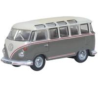 Oxford V0LKSWAGEN Samba Bus Mouse Grey/Pearl White N Gauge Vehicle 1:148 scale Diecast Model