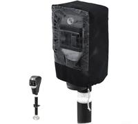 Oxford waterproof fabric tongue jack cover with a PVC window for easy visibility of jack status, suitable for multiple trailer and RV applications during travel (210D)