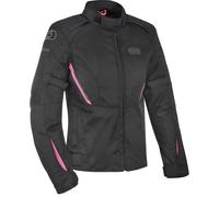 Oxford Waterproof Ladies Iota Textile Motorcycle Motorbike Jacket - Pink Black
