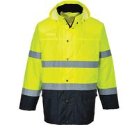 Oxford Weave 150D Class 3 Lite Hi Vis 2-Tone Traffic Jacket Yellow / Navy L