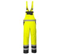 Oxford Weave 300D Class 2 Hi Vis Contrast Bib and Brace Yellow / Black 3XL