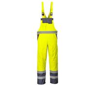 Oxford Weave 300D Class 2 Hi Vis Contrast Bib and Brace Yellow / Navy 3XL
