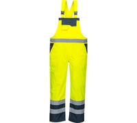 Oxford Weave 300D Class 2 Hi Vis Contrast Bib and Brace Yellow / Navy 5XL