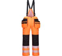 Portwest PW3 Hi-Vis Winter Trouser, Orange/Black, Size : Small