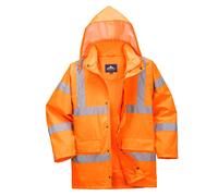 Oxford Weave 300D Class 3 Breathable Hi Vis Jacket Orange M