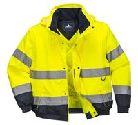 Portwest Hi-Vis 2-in-1 Contrast Bomber Jacket Waterproof Reflective C468