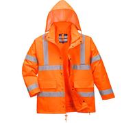 Portwest Hi-Vis 4-in-1 Traffic Jacket, Size: XXL, Colour: Orange, S468ORRXXL