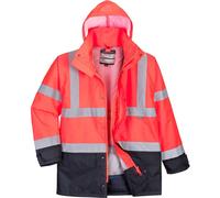 Portwest Hi-Vis Executive 5-in-1 Jacket, Size: XL, Colour: Red/Navy, S768RNRXL
