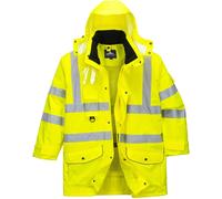 (5XL, Yellow) Portwest - Hi-Vis Safety Workwear 7-in-1 Traffic Workwear Jacket