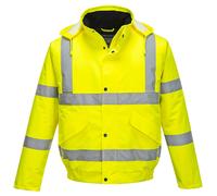 Oxford Weave 300D Class 3 Hi Vis Bomber Jacket Yellow 6XL