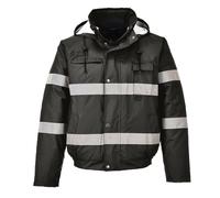 Oxford Weave 300D Class 3 Iona Lite Bomber Jacket Black 3XL