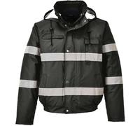 Portwest Iona Lite Bomber Jacket, Color: Black, Size: Small, S434BKRS
