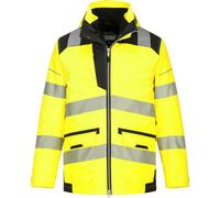 Oxford Weave 300D Class 3 PW3 Hi Vis 5 in 1 Jacket Yellow / Black M