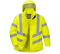 Oxford Weave 300D Class 3 Womens Hi Vis Winter Jacket Yellow XL