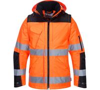 Oxford Weave 300D Hi Vis Winter Pro Jacket Orange / Black XL