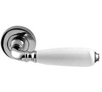 Oxford White China Door Handles on Chrome Rose (2)