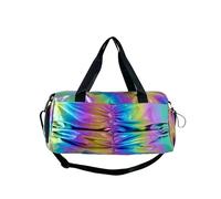 Oxford Zipper Top Handle Bag for Women's High Capacity Casual Handbag Pleated Travel(Black)