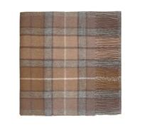 Oxfords Cashmere 100% Lambswool Plaid Tartan Scarf, Natural Buchanan