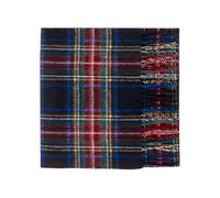 Oxfords Cashmere 100% Lambswool Tartan Plaid Scarf, Black Stewart