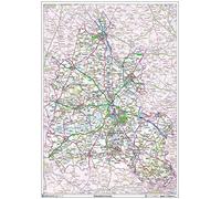 Oxfordshire County Map-Plastic Coated