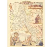 Oxfordshire County Map, Thomas Moule Oxfordshire Map,