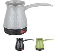 OXFUZZ Quick-heating Electric Coffee Pot 500 Ml, Stainless Steel Electric Turkish Coffee Maker, Portable Coffee Pot with Automatic Switch-off Protection And Removable Handle,Grey(3PCS)