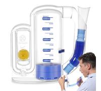 Oxgeda Incentive Spirometer, Breathing Exercise Device for Lungs, 5000ml Capacity for Deep Inhalation, Durable Medical-Grade PC Material Airflow Indicator for Steady Inhalation Practice