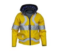 Oxhide and Bulls Leather Unisex Edgerunner David Martinez Cosplay Jacket, Yellow, Medium
