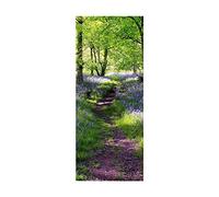 oxiang Door Stickers For Interior Doors 3ds Forest Self-Adhesive Murals Home Decoration Wall Stickers Art Stickers Bedroom Living Room Removable Poster-77x200cm