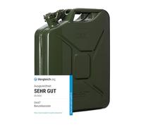 Oxid7® Metal Can for Petrol and Diesel 20 L Capacity - Jerrycan UN-Approved - TÜV Rheinland Certified - Pouring Time under 25 seconds - 0.9 mm Metal Body thickness - Type Inspected - Olive Green