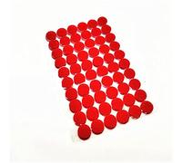 OXIDAX 100Pairs Dot Stickers Self Adhesive Fastener Tape 10/15/20/25/30mm Disc Adhesive Strong Glue Magic Sticker Round Coins Hook Loop for handcraft (Color : 15mm red 60pairs, Size : Hook loop)