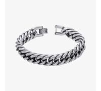 Oxidised Heavy Weight Foxtail Chain Bracelet B5454 Fred Bennett Silver 21.5cm