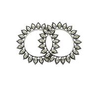Oxidized Silver Bangles Set For Trendy Women|Traditional Kada Jewellery For Women (Bangles Size : 2.8) Cultural Fusion: Celebrate global influences with designs inspired by various cultures.