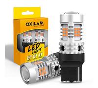 OXILAM 7440 LED Bulbs Amber Yellow 2800LM for Turn Signal Lights with Build-in Load Resistor CANBUS Error Free T20 7440NA 7441 W21W WY21W Blinker Bulb Replacement (2PCS)