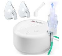 OxiPro NB20 Nebuliser - Health & Pharma Award Winner 2025 - Nebuliser Machine for Adults & Kids - Quiet 45dB Nebulizer - Ultra Fine 5 μm Nebulisation for Home Use - Masks for Adults & Kids