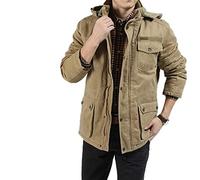 OXITA Work Jacket Self Defense Protection Against Sword Clothing Anti Cut Stab resistant Cut Proof jacket civil using bodyguard knife proof Coat (Color : Khaki, Size : L)