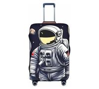 OXKGHHO Astronaut On The Moon Print Suitcase Protector With Unique,Fits 18-32 Inch Luggage,For Travel And Business Trips, White, XL
