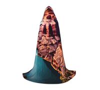 OXKGHHO Beauty Grand Canyon Print Long Cape With Hood,Vampire And Halloween Costumes,Perfect For Role Play And Parties