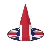 OXKGHHO British Flag Print Vintage Witch Hat,Unique Witch Accessories For Women,For Halloween Costumes And Decor