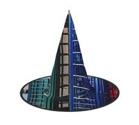 OXKGHHO British Phone Booth Print Vintage Witch Hat,Unique Witch Accessories For Women,For Halloween Costumes And Decor