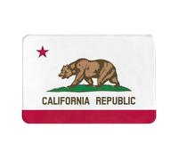OXKGHHO California State Flag Print Ultra Thin Door Mat,Indoor Outdoor Entrance Rug,Welcome Mat for Door,Patio Home Decor