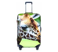 OXKGHHO Cartoon Giraffe Print Suitcase Protector With Unique,Fits 18-32 Inch Luggage,For Travel And Business Trips, White, L