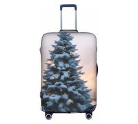 OXKGHHO Christmas Tree Snow Print Suitcase Protector With Unique,Fits 18-32 Inch Luggage,For Travel And Business Trips, White, M