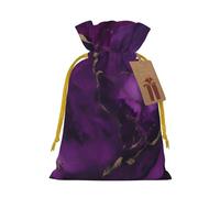 OXKGHHO Dark Purple Texture Marble Print Gift Bag,Drawstring Pouch Christmas For Small Gifts,For Jewelry And Party Favors