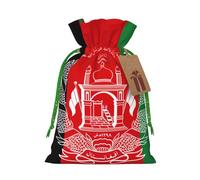 OXKGHHO Flag Of Afghanistan Print Gift Bag,Drawstring Pouch Christmas For Small Gifts,For Jewelry And Party Favors
