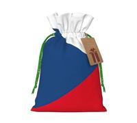 OXKGHHO Flag Of The Czech Republic Print Gift Bag,Drawstring Pouch Christmas For Small Gifts,For Jewelry And Party Favors