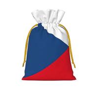 OXKGHHO Flag Of The Czech Republic Print Gift Bag,Drawstring Pouch Christmas For Small Gifts,For Jewelry And Party Favors