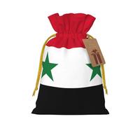 OXKGHHO Flag Of The Syrian Arab Republic Print Gift Bag,Drawstring Pouch Christmas For Small Gifts,For Jewelry And Party Favors