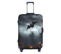 OXKGHHO Halloween Flying Bats Print Suitcase Protector With Unique,Fits 18-32 Inch Luggage,For Travel And Business Trips, White, L