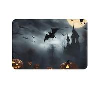 OXKGHHO Halloween Flying Bats Print Ultra Thin Door Mat,Indoor Outdoor Entrance Rug,Welcome Mat for Door,Patio Home Decor